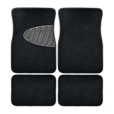 4Pc Blk Carpet Flr Mat